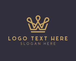 Digital Marketing - Finance Crown Letter W logo design