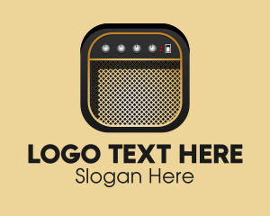 Online - Music Amplifier App logo design