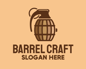 Barrel - Barrel Grenade Bomb logo design