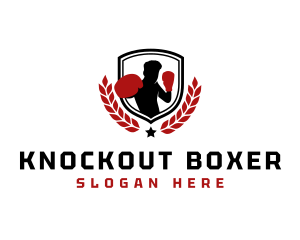 Boxer - Boxer Shield Gym logo design