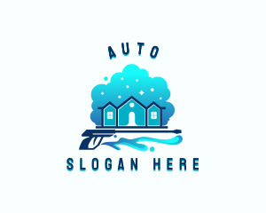 Restoration - Residential Maintenance Pressure Wash logo design