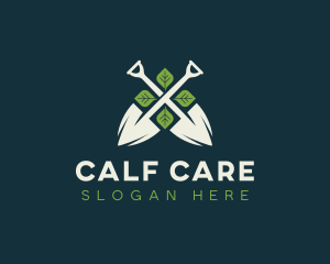 Shovel Leaf Lawn Care logo design