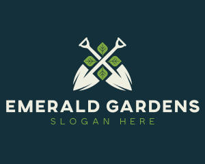 Shovel Leaf Lawn Care logo design