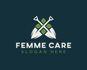 Shovel Leaf Lawn Care logo design