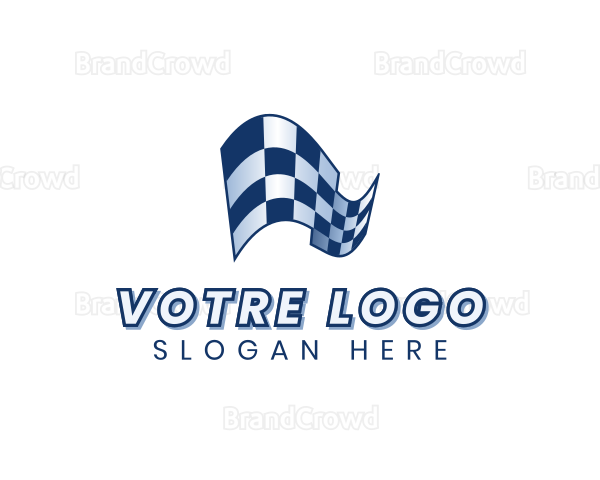 Automotive Racing Flag Logo