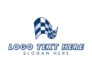 Speed - Automotive Racing Flag logo design