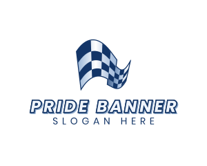 Automotive Racing Flag logo design