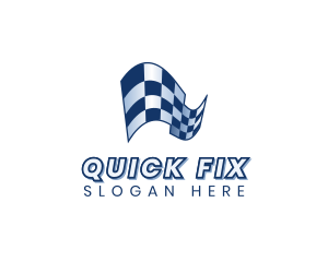 Automotive Racing Flag logo design