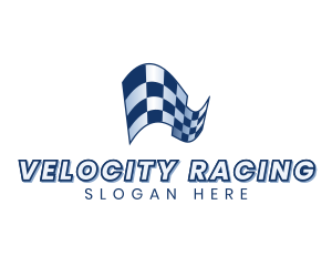 Automotive Racing Flag logo design