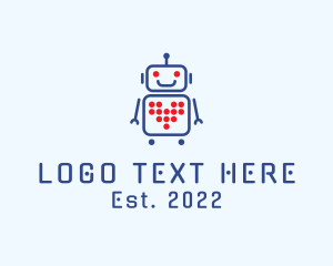 Cyborg - Heart Dating Robot logo design