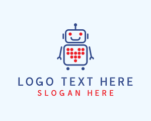 Futuristic - Loved Dating Robot logo design