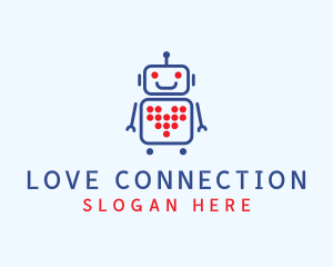 Loved Dating Robot logo design