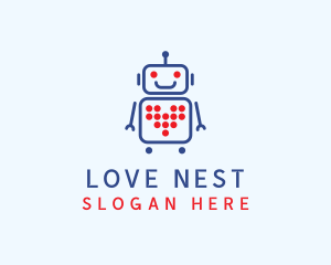 Loved Dating Robot logo design