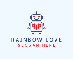 Loved Dating Robot logo design