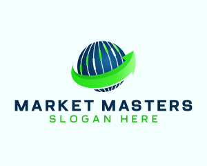 Stock Market Chart Arrow logo design