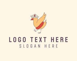 Poultry - Wild Chicken Hat logo design