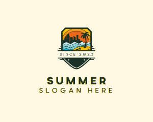 Summer Beach Coast logo design