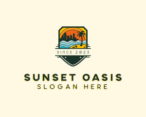 Summer Beach Coast logo design