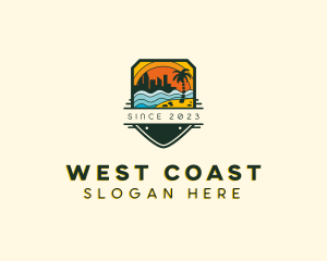 Summer Beach Coast logo design