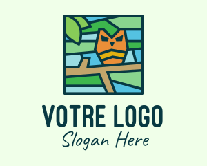Image - Owl Forest Tree logo design