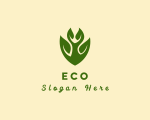 Green Eco Shield  logo design