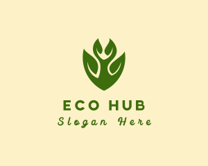 Green Eco Shield  logo design