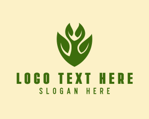 Green Eco Leaf  logo design