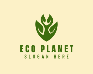 Green Eco Shield  logo design