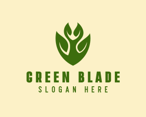 Green Eco Leaf  logo design