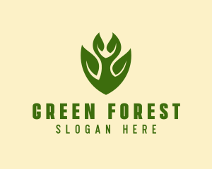 Green Eco Leaf  logo design