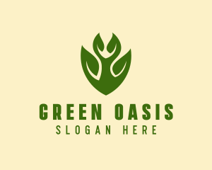 Green Eco Leaf  logo design