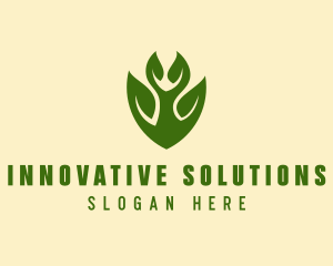 Green Eco Leaf  logo design