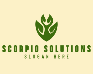 Green Eco Leaf  logo design