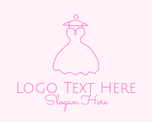 Girly - Simple Fashion Dress logo design