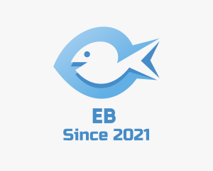 Fish - Blue Marine Fish logo design