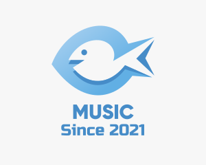 Ocean Fish - Blue Marine Fish logo design