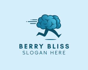 Running Brain Learning logo design