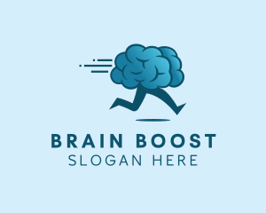 Quiz - Running Brain Learning logo design