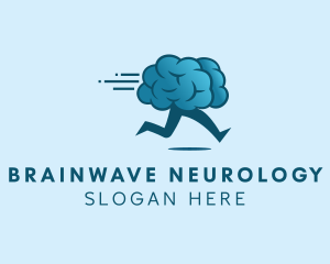 Neurology - Running Brain Learning logo design