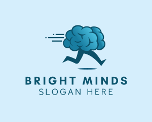 Study - Running Brain Learning logo design