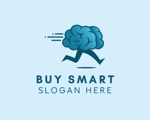 Running Brain Learning logo design