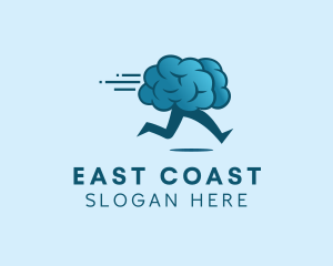 Running Brain Learning logo design