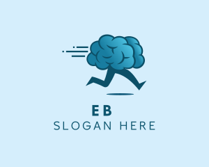 Running Brain Learning logo design