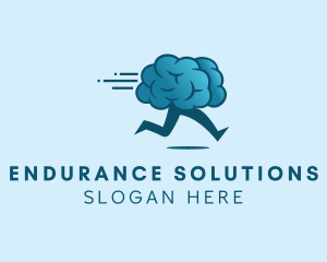 Running Brain Learning logo design