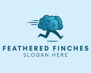 Running Brain Learning logo design