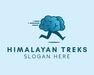 Running Brain Learning logo design