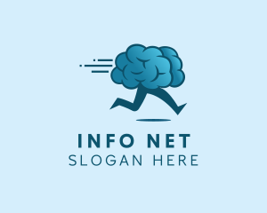 Running Brain Learning logo design