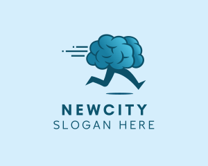 Running Brain Learning logo design