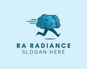 Running Brain Learning logo design