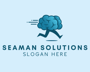 Running Brain Learning logo design